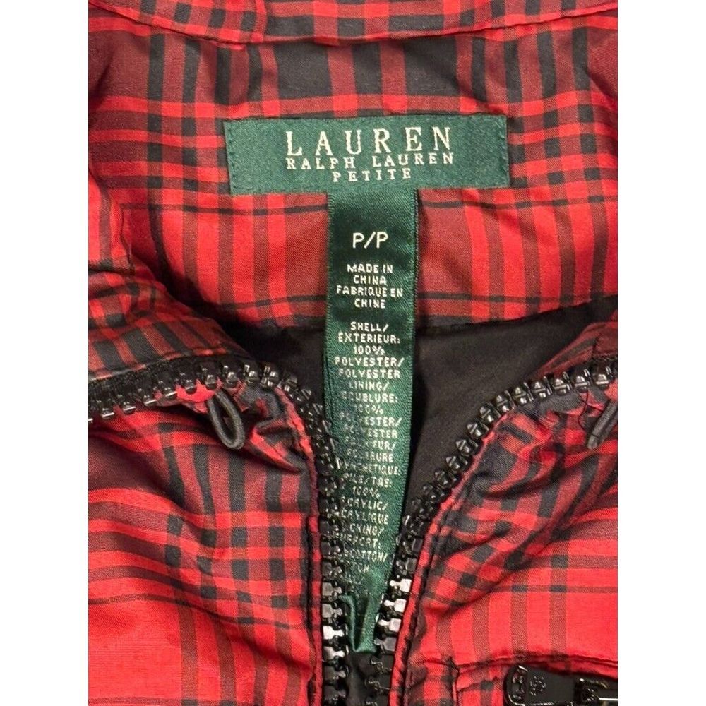 Lauren Ralph Lauren LRL Petite Women's P/P Full Zip Puffer Vest Zipper Pockets